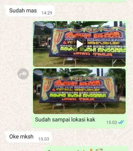Pengiriman Papan Bunga Poris Plawad Indah